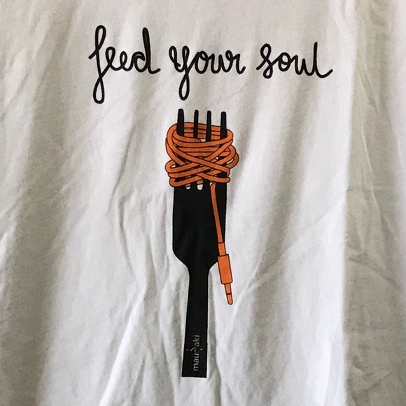 NWOT Feed Your Soul New Mens White Cotton T-Shirt Large Next Level Apparel - Picture 1 of 2